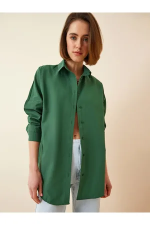 Happiness istanbul Spread Collar Long Sleeves Skinny Fit Casual Shirt