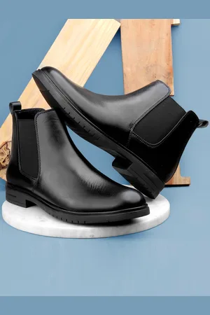 BXXY Men Mid Top Block-Heel Chelsea Boots