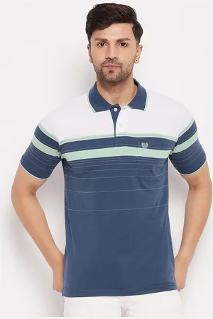Duke Striped Polo Collar Cotton T-shirt