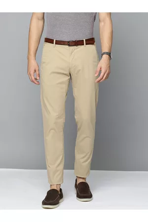 Buy INDIAN TERRAIN Mens Brooklyn Fit Solid Casual Trousers  Shoppers Stop