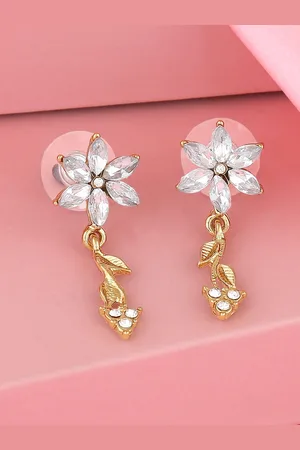 ESTELE Gold-Plated Floral Drop Earrings