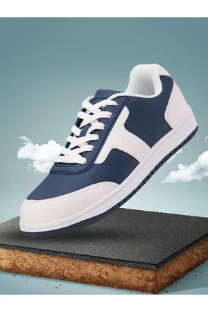 JQR Men Colourblocked Lightweight Memory Foam Contrast Sole Sneakers