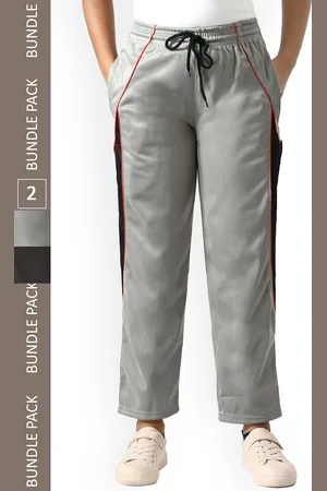 IndiWeaves Girl Pack Of 2 Mid-Rise Track Pants