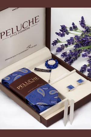 PELUCHE Men Blue & Silver-Toned Accessory Gift Set