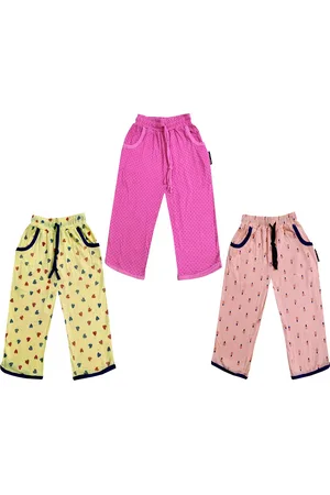 IndiWeaves Girls Pack of 3 Mid-Rise Cotton Printed Capris
