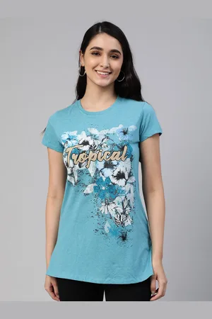 Lyra Women Multicoloured Floral Printed Anti Odour T-shirt