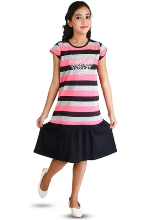 Clothe Funn Multicoloured Striped Drop-Waist Dress