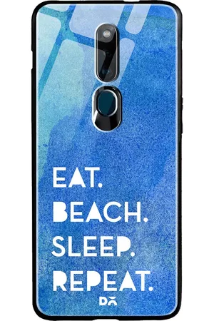 DailyObjects Blue Oppo F11 Pro Glass Case Cover