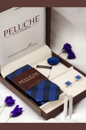 PELUCHE Unisex Blue & Silver-Toned Accessory Gift Set