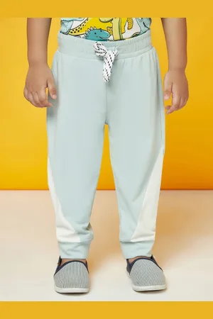 SPUNKIES Boys Blue Solid Oraganic Cotton Joggers