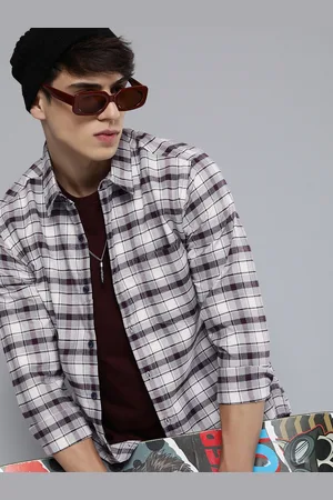 The Roadster Life Co. R Code by The Roadster Life Co Men Opaque Checked Casual Shirt