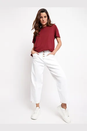 TALES & STORIES Women Relaxed Fit Cotton Jeans