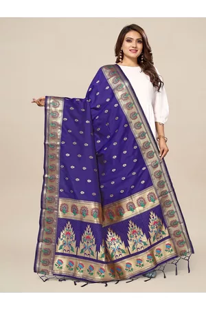 Kalini Ethnic Motifs Woven Design Banarasi Dupatta With Zari