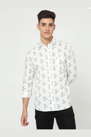 Classic Polo Men Slim Fit Printed Casual Cotton Shirt