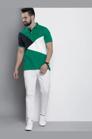Nautica Colourblocked Polo Collar Pure Cotton T-shirt