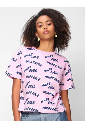 Bewakoof Purple Print Top