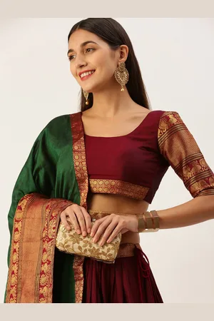 LOOKNBOOK ART Semi-Stitched Lehenga & Unstitched Blouse With Dupatta