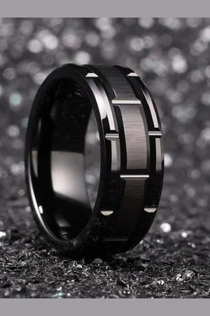Meenaz Unisex Silver-Plated Textured Finger Ring