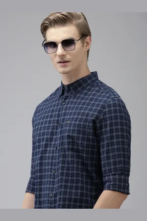 The Bear House Men Slim Fit Checked Pure Cotton Casual Shirt