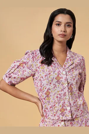 Pantaloons Floral Printed Cotton Shirt Style Top