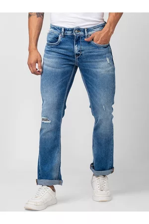SPYKAR Men Rafter Relaxed Fit Mildly Distressed Light Fade Cotton Jeans