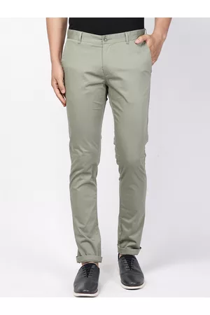 Buy Men Olive Green Slim Fit Solid Joggers online  Looksgudin