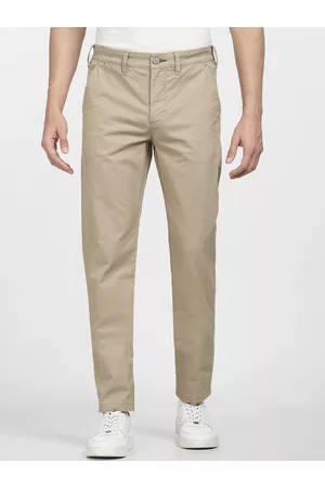 SELECTED Men Mid Rise Cotton Slim Fit Chinos Trousers
