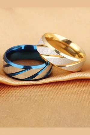 Meenaz Men Set Of 2 Gold-Plated Finger Ring