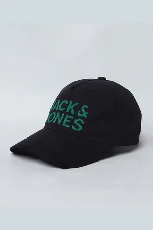 JACK & JONES Boys Black & Green Embroidered Baseball Cap