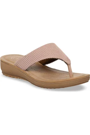 Inblu Women Textured Lightweight Anti-Skid Open Toe Flats