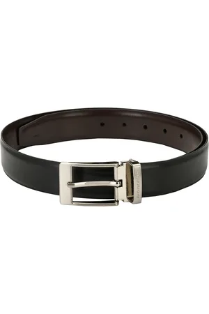 Pacific Men Black & Brown Solid Reversible Belt