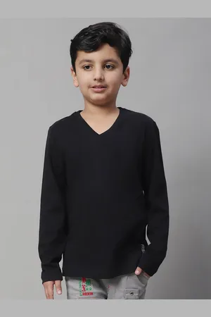 Friskers Boys V-Neck Long Sleeves Slim Fit T-shirt