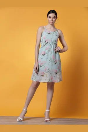 Printed Sleeveless A-Line Dress