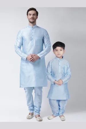 SG Boys Turquoise Blue Solid Kurta with Pyjamas