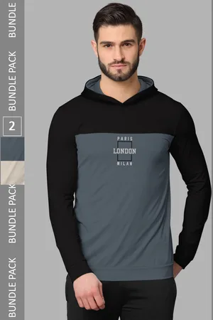 bullmer Pack Of 2 Printed Long Sleeves Cotton T-shirts