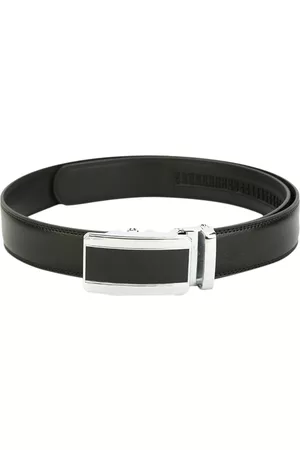 Pacific Men Black Solid Leather Belt
