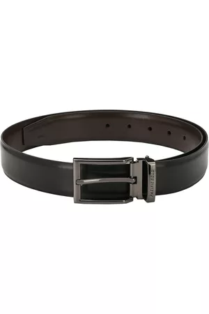 Pacific Men Black & Brown Solid Reversible Belt