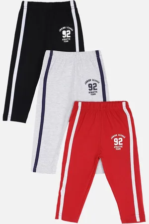 BodyCare Infant Boys Pack Of 3 Solid Slim-Fit Track Pants