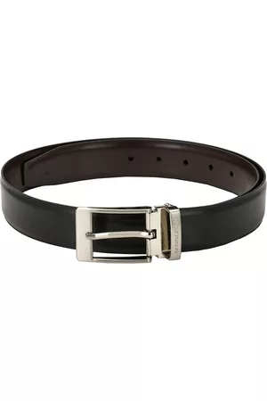Pacific Men Black & Brown Solid Reversible Belt
