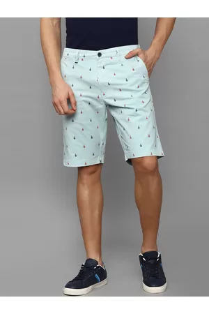 Louis Philippe Men Printed Slim Fit Shorts