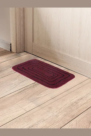 BLACK GOLD Black Pack of 2 Pink & Black Cotton Anti-Slip Door Mats