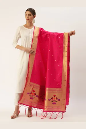LOOKNBOOK ART Woven Design Dupatta with Zari