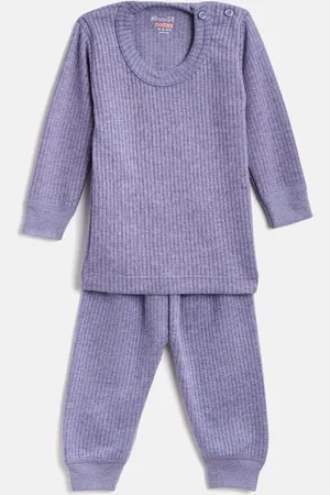 BodyCare Kids Lavender Ribbed Anti Bacterial Thermal Set