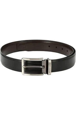 Pacific Men Black & Brown Solid Reversible Belt