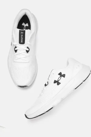 Under Armour Women White Woven Design Surge 3 Running Shoes