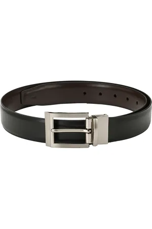 Pacific Men Black & Brown Solid Reversible Belt