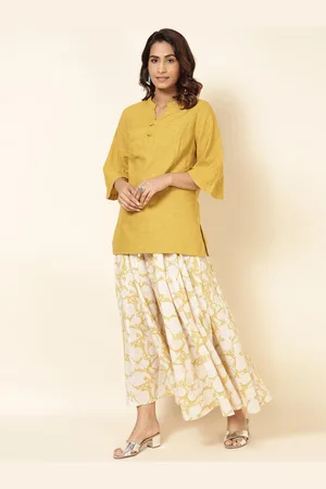 Fabindia Printed Pure Cotton Kurti with Skirt