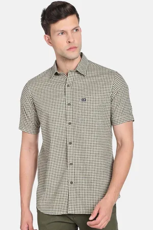 Arrow Men Micro Checks Checked Casual Pure Cotton Shirt