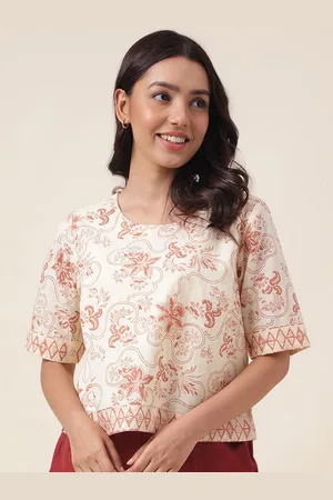 Fabindia Floral Print Cotton Top