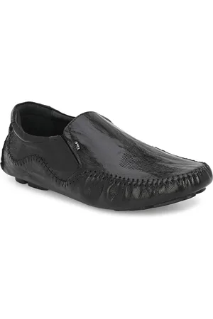 Hitz Men Lightweight Textured Leather Driving Shoes